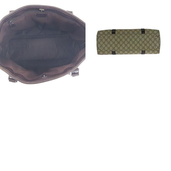 Gucci Beige Brown Silver Hardware GG Supreme Canvas Leather 114595 Tote Bag - Picture 9 of 9